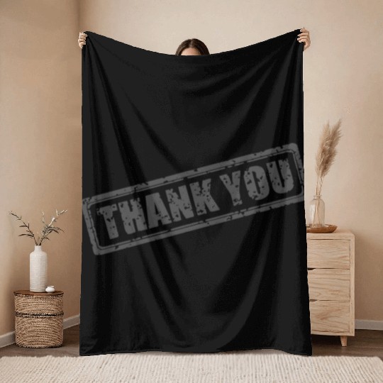 thank you Throw Blankets