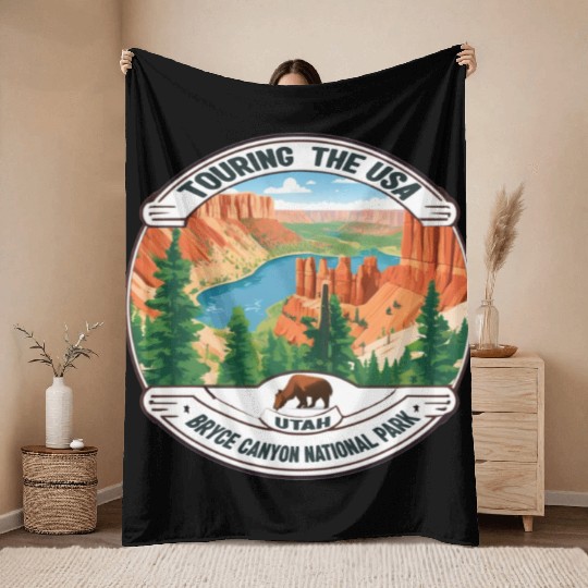 Touring The USA : Bryce Canyon Throw Blankets