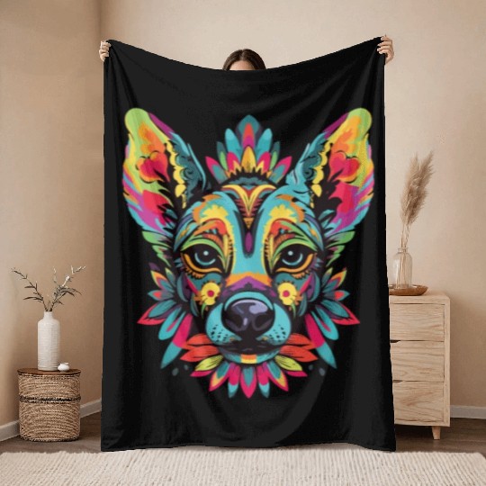 Watercolor Colorful Peruvian Inca Orchid Throw Blankets