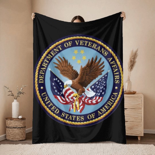 US Veterans Affairs Seal Throw Blankets