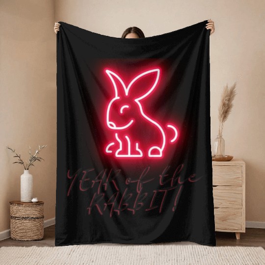 Year of the Rabbit - Chinese New Year Throw Blankets