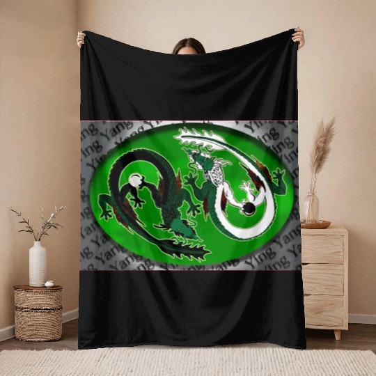 Yang and Ying Throw Blankets