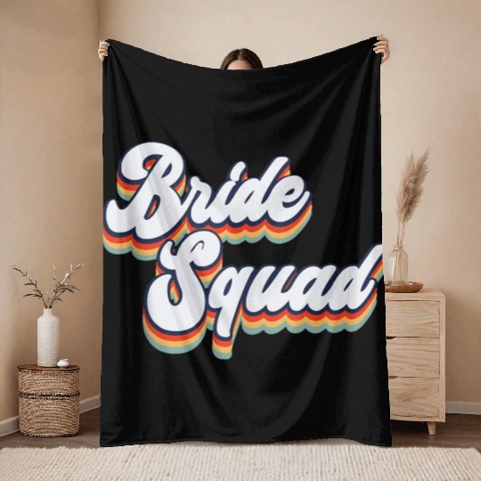 Bride Squad Bachelorette Party Throw Blankets