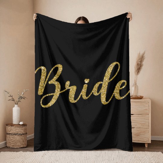 Bride Bachelorette Party Bridal Wedding Throw Blankets