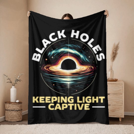 Black Hole Space Universe Astronomy Astronomer Throw Blankets
