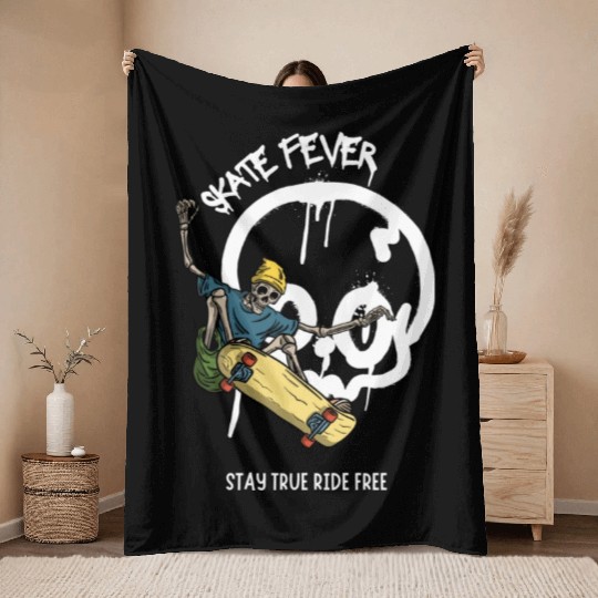 Skate Free Throw Blankets - Embrace the Thrill of Freedo