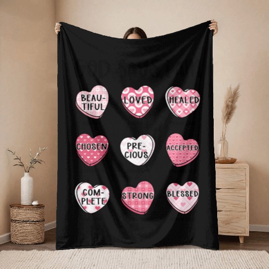 God says I am Precious Throw Blankets