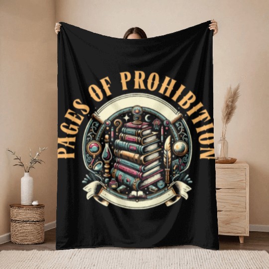 Read Banned Books Bookworm Book Lover Literature Throw Blankets