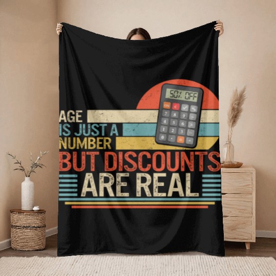 Retirement Throw Blankets, Age Is Just A Number But