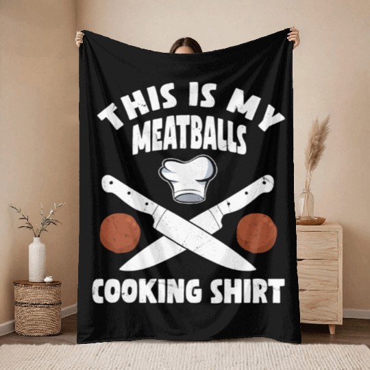 Swedish Meatballs Cooking Throw Blankets