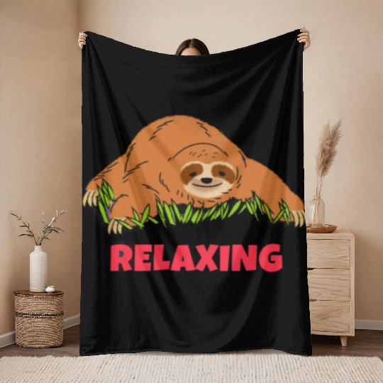 Sloth Serenity Throw Blankets