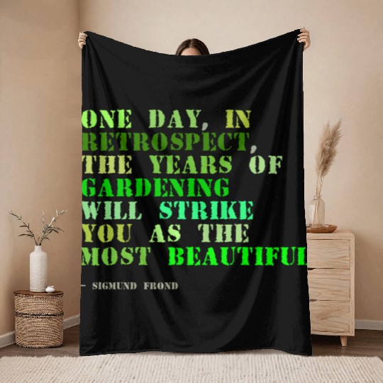 Plant sayings fake sigmund freud quote Throw Blankets
