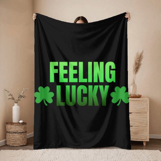 Feeling Lucky Throw Blankets
