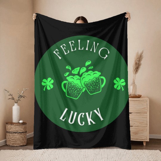 Feeling Lucky Throw Blankets