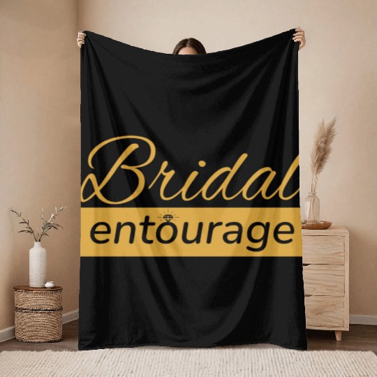 Gold Bridal Throw Blankets Throw Blankets, Bridal Party Throw Blankets, Gear