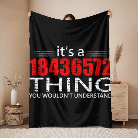 It's A 18436572 Thing Funny V8 Engine Car Guy Throw Blankets