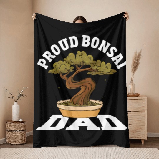 Miniature Trees Tree Collector Bonsai Tree Art Throw Blankets