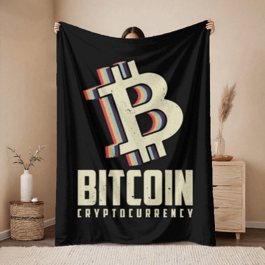 Bitcoin Cryptocurrency Throw Blankets