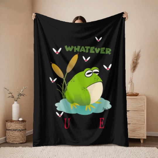 Cranky Toad Throw Blankets