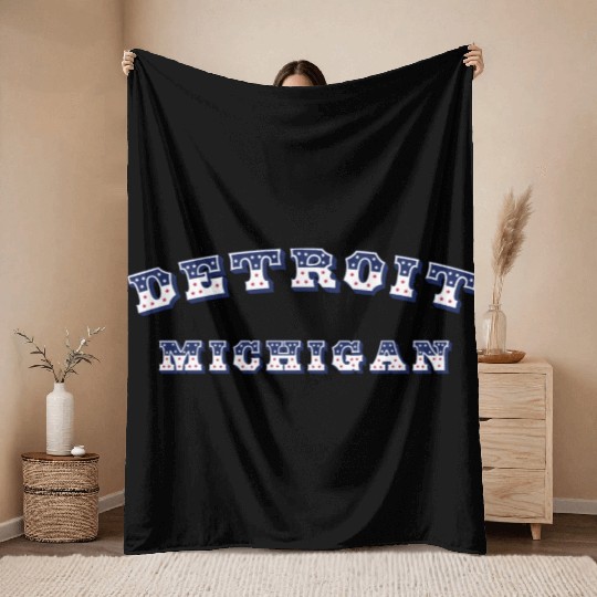 Detroit (MI) USA Throw Blankets