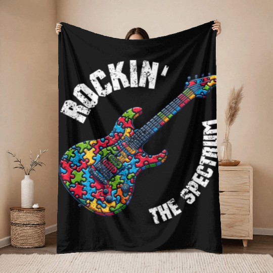 Rockin the spectrum Throw Blankets