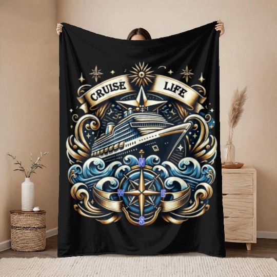 Living the Cruise Life Throw Blankets
