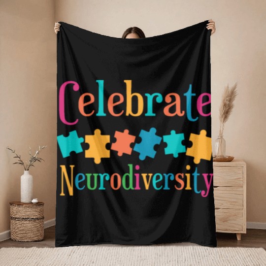Celebrate Neurodiversity Throw Blankets