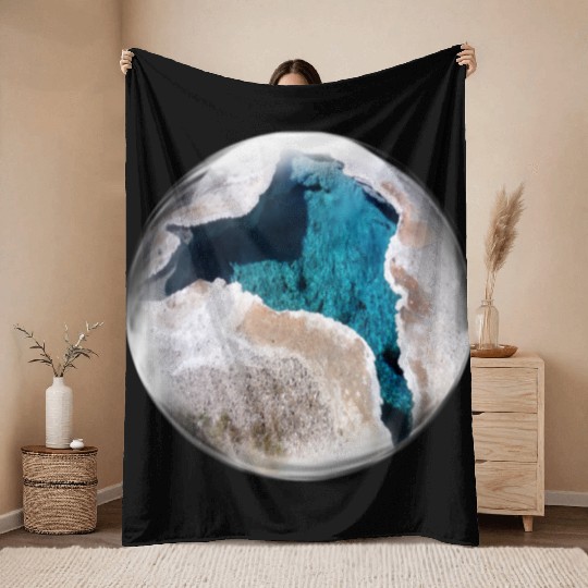 Life in a Bubble Collection-YStone Geyser 103 Throw Blankets