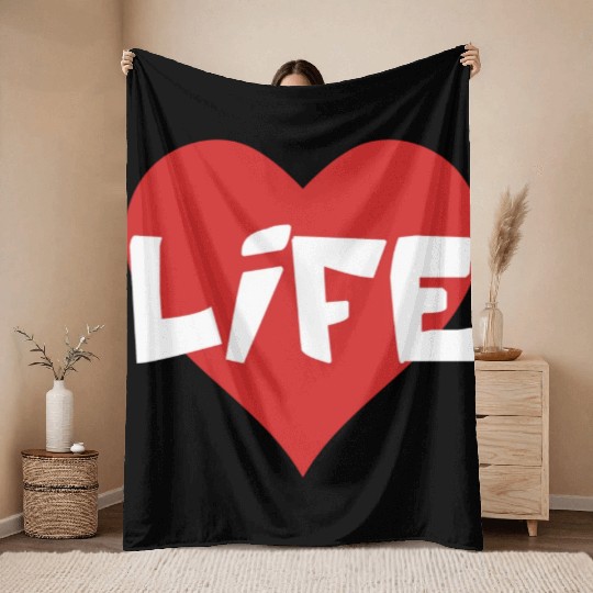 I love my life couple Throw Blankets