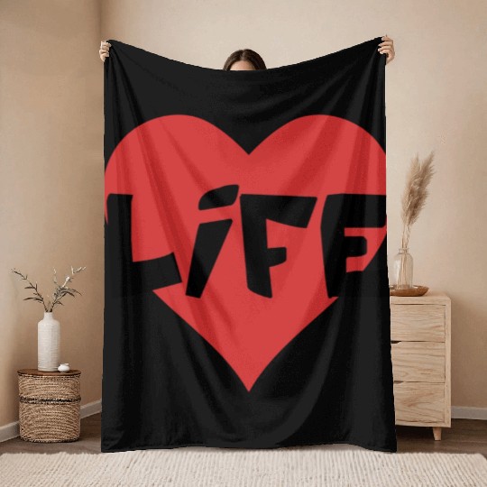 I love my life couple Throw Blankets
