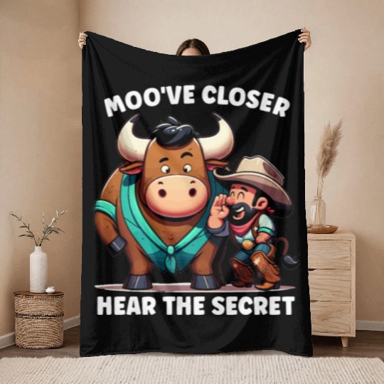 Rodeo Bull Riding Livestock Show Farmer Cattle Throw Blankets