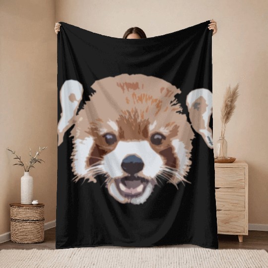 Red Panda Surprise Throw Blankets