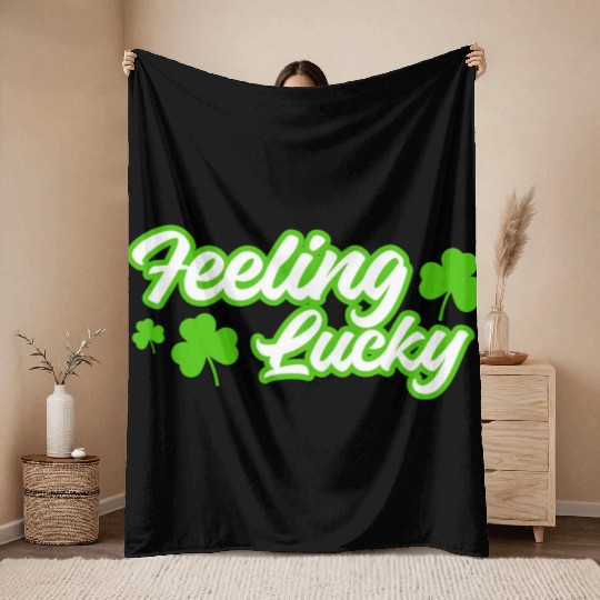 Feeling Lucky St. Patrick's Day Throw Blankets