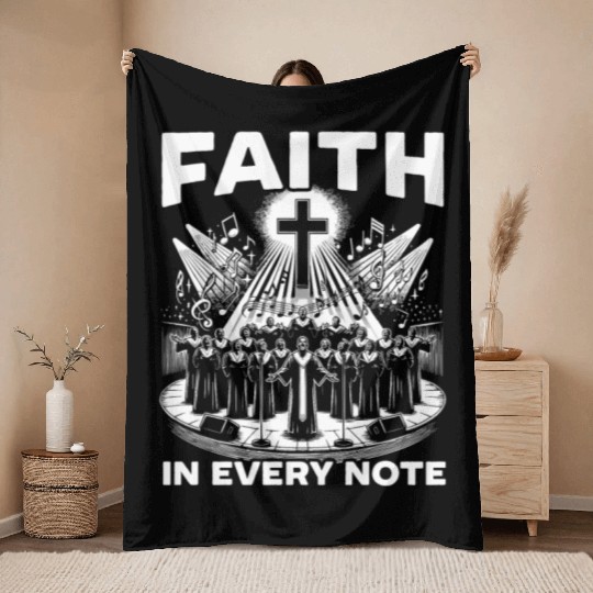 Gospel Music Religious Bible Scripture Christian Throw Blankets