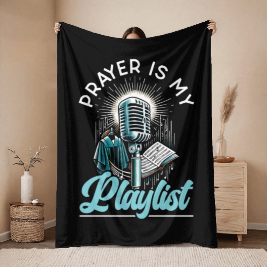 Gospel Music Religious Bible Scripture Christian Throw Blankets
