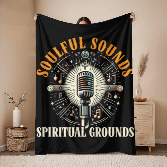 Gospel Music Religious Bible Scripture Christian Throw Blankets