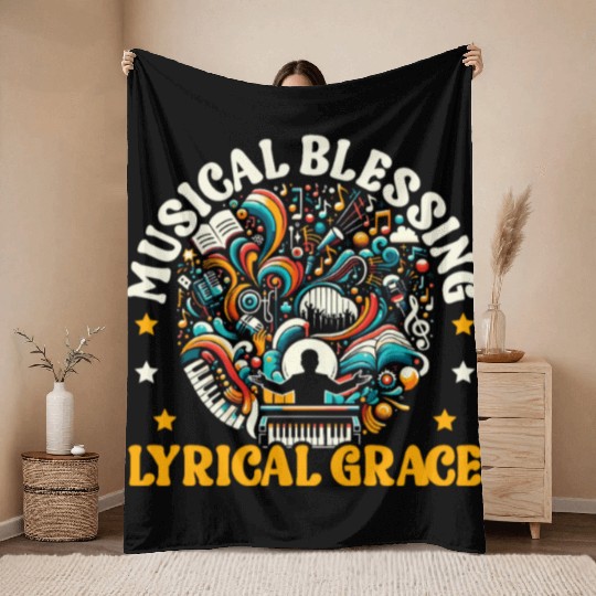 Gospel Music Religious Bible Scripture Christian Throw Blankets