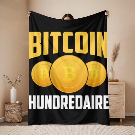 Bitcoin Hundredaire Throw Blankets