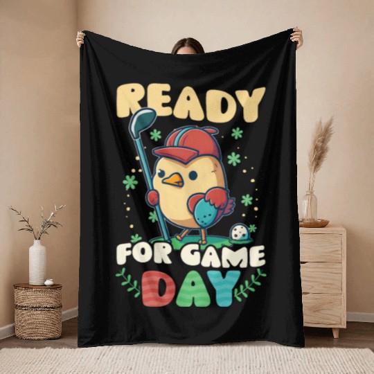 Golf Easter Ready Game Day Throw Blankets