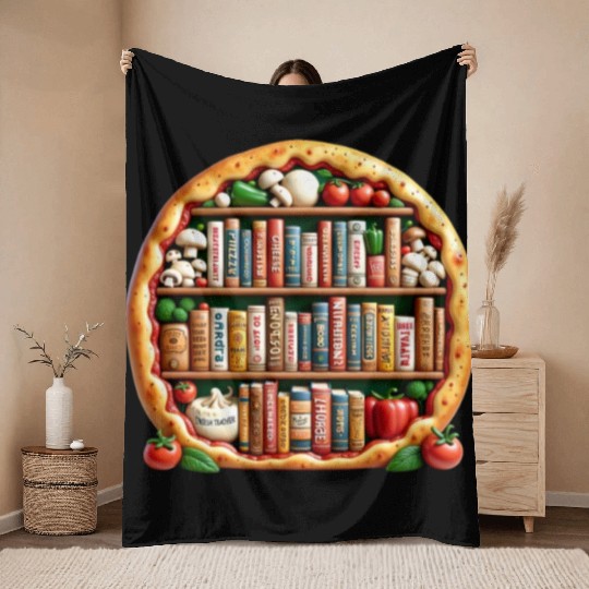 Pizza Words English Teacher Literature Throw Blankets