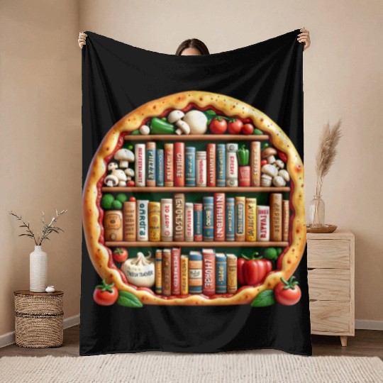 Pizza Words English Teacher Literature Throw Blankets