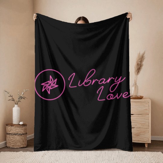 ALIA Library Love Neon Pink Solid Throw Blankets