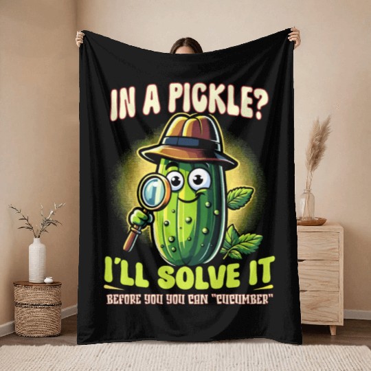 Pickle Lover Funny Pickle Dill pickle Pickled Throw Blankets