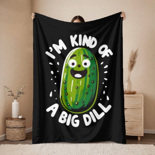 Pickle Lover Funny Pickle Dill pickle Pickled Throw Blankets
