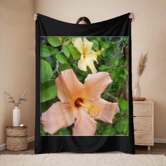 Hibiscus 5 Throw Blankets