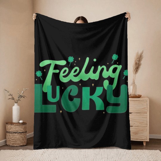 Feeling Lucky Throw Blankets