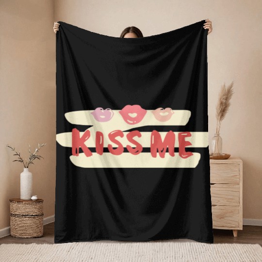 Love's Canvas,Valentine's Graphics Design Throw Blankets