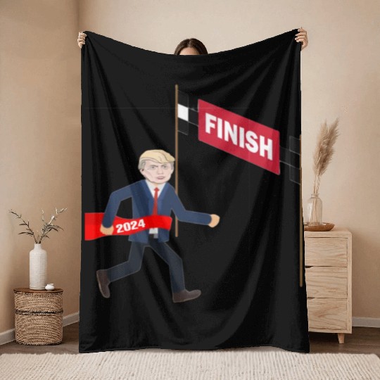 Trump support artwork Throw Blankets