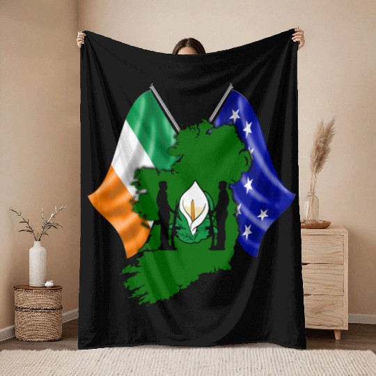 Irish Easter Lily - Designed in Ireland Throw Blankets