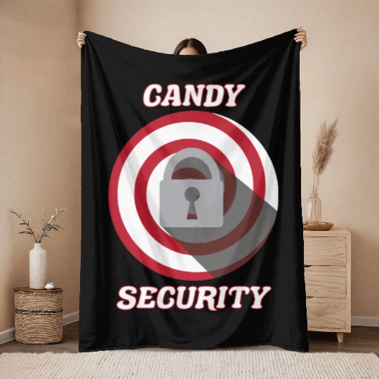Candy Security Kids Parents Matching Birthday Throw Blankets